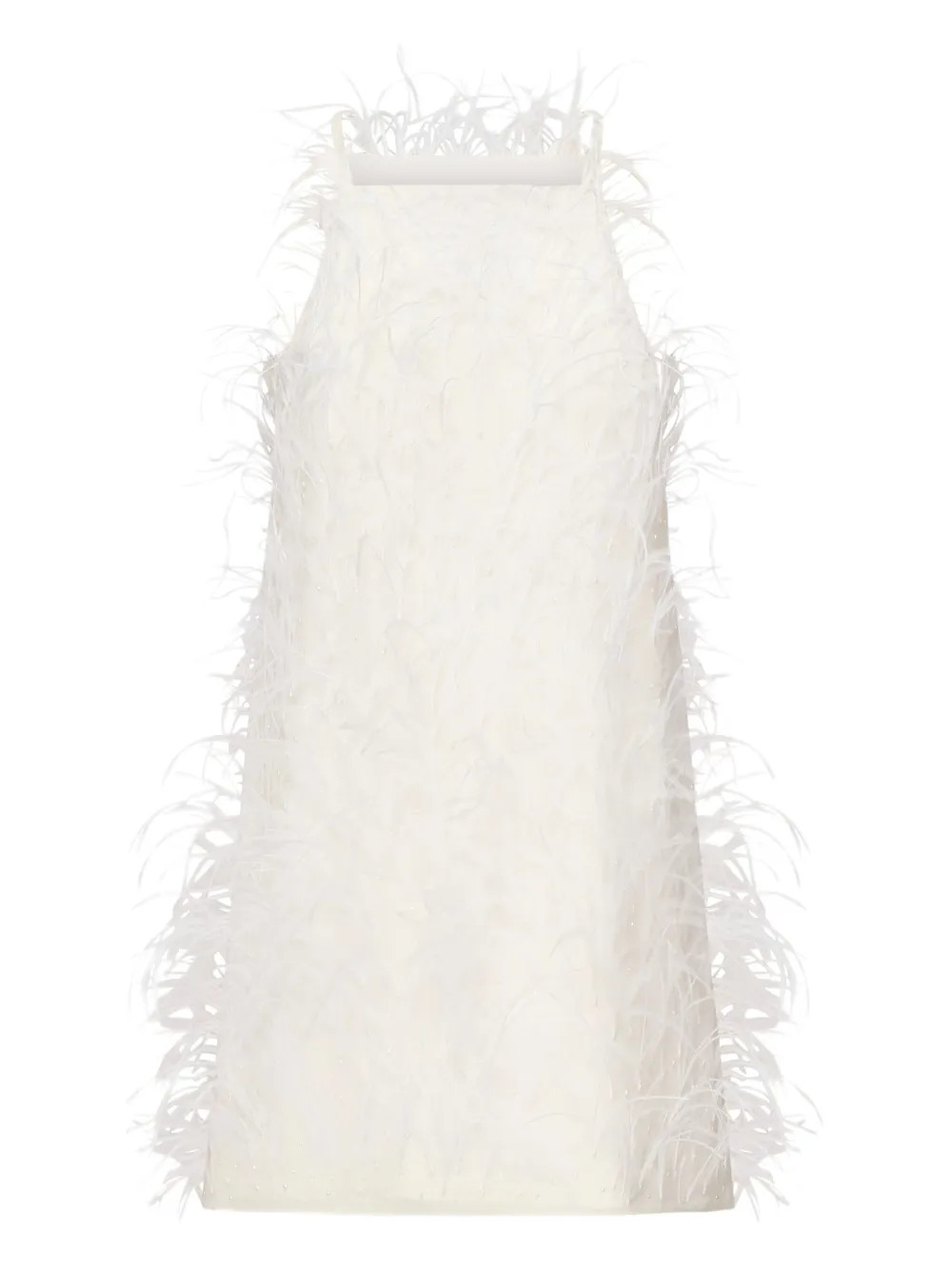 feather-embellished dress | Farfetch Global