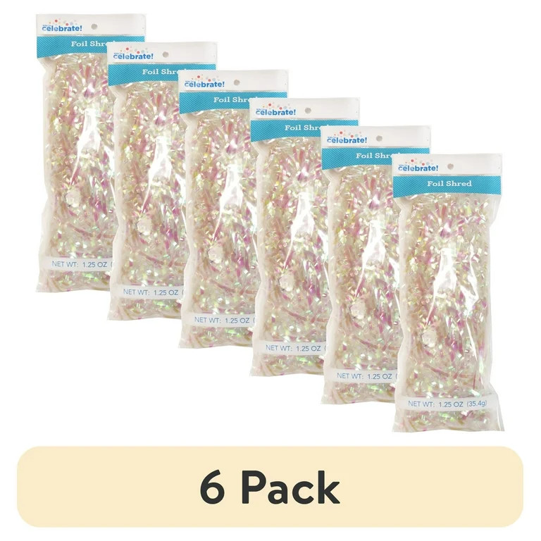 (6 pack) Iridescent Paper Shred, 1.25 oz, by Way To Celebrate | Walmart (US)