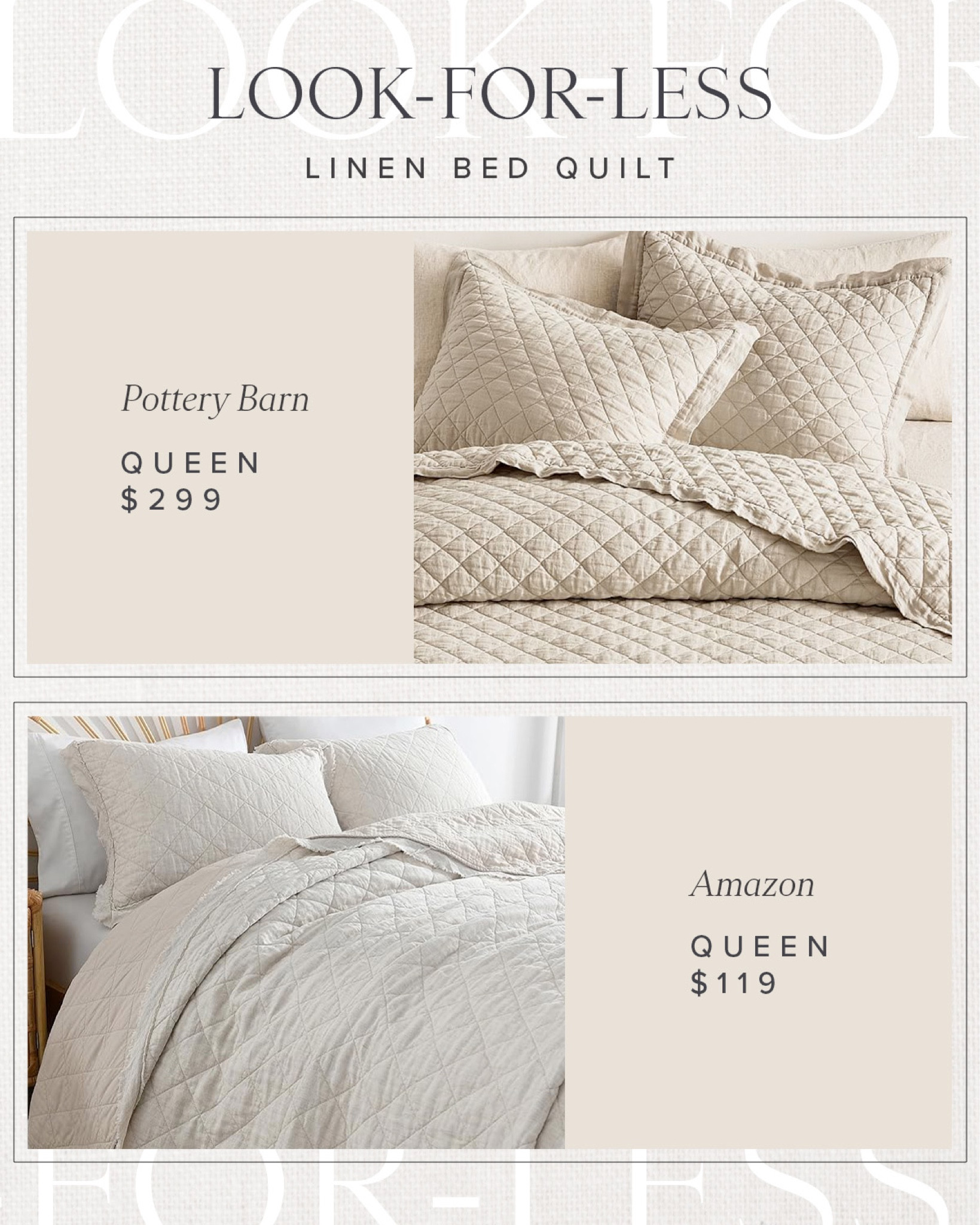 LOOK-FOR-LESS linen bed quilt! Love and have both options!🤍🤍

Bedding
Bedroom
Spring
Home decor 
Amazon find 

#LTKHome