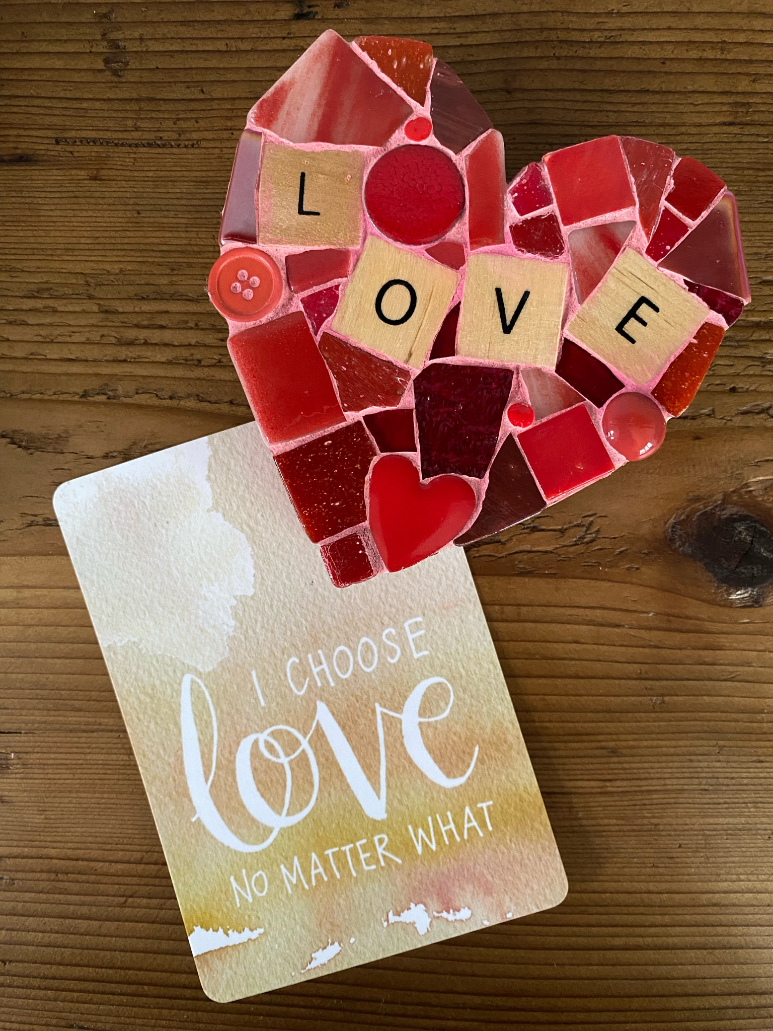 Sharing this sweet gift idea for your love. ❤️ Heart is covered in mixed-media mosaic. ❤️ Perfect to lay flat on a coffee table, dresser, or desk, as well as standing up on a shelf. ❤️ Additional colors, sizes, and words available. ❤️ For mosaic tips, tutorials, inspiration, and so much more please visit my YouTube channel: YouTube.com/julieweilbacher. Follow @julieweilbacher on Instagram for all things mosaic art. love heart art - mosaic - paperweight - gifts for college students - dorm decor - heart art - mosaics - mixed media - college vibes - red heart art

#LTKGiftGuide #LTKHome #LTKFindsUnder100