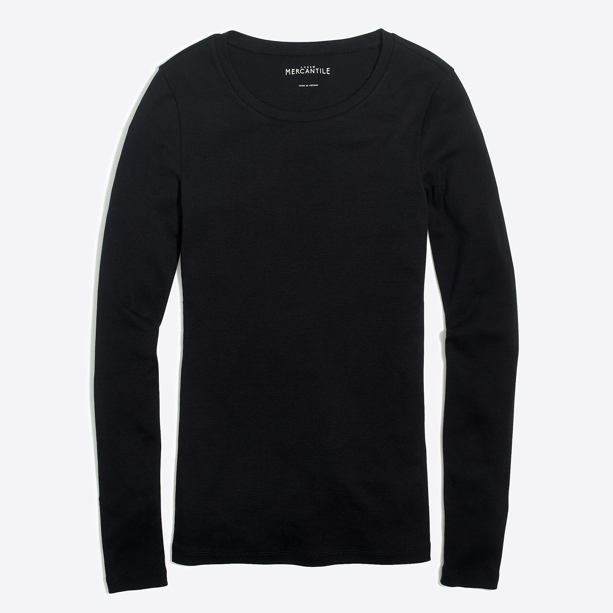 Fine-rib cotton long-sleeve T-shirt | J.Crew Factory