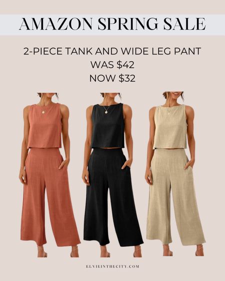 This two piece tank and wide leg pants set is on sale for only $29 during Amazon’s spring sale. 

Ootd, Amazon fashion, resort wear, vacation outfit, date night, fashion over 40

#LTKstyletip #LTKsalealert #LTKfindsunder50