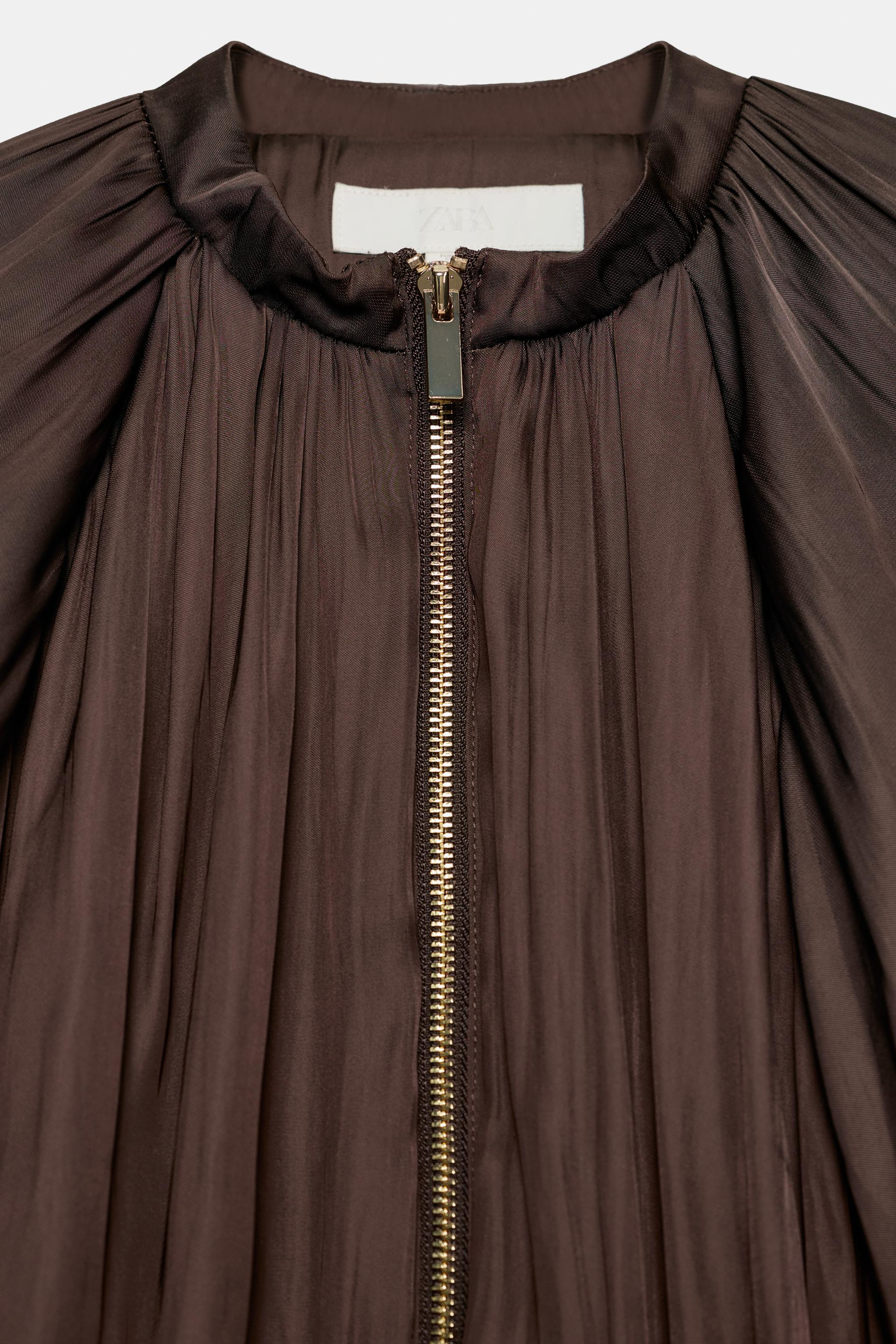 SATIN BALLOON BOMBER JACKET | Zara UK