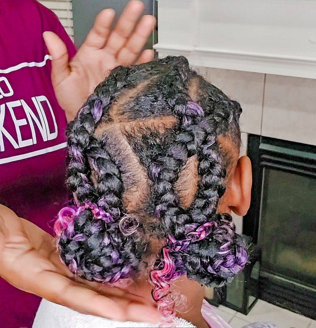 Products used to achieve these cute crossover braids!

