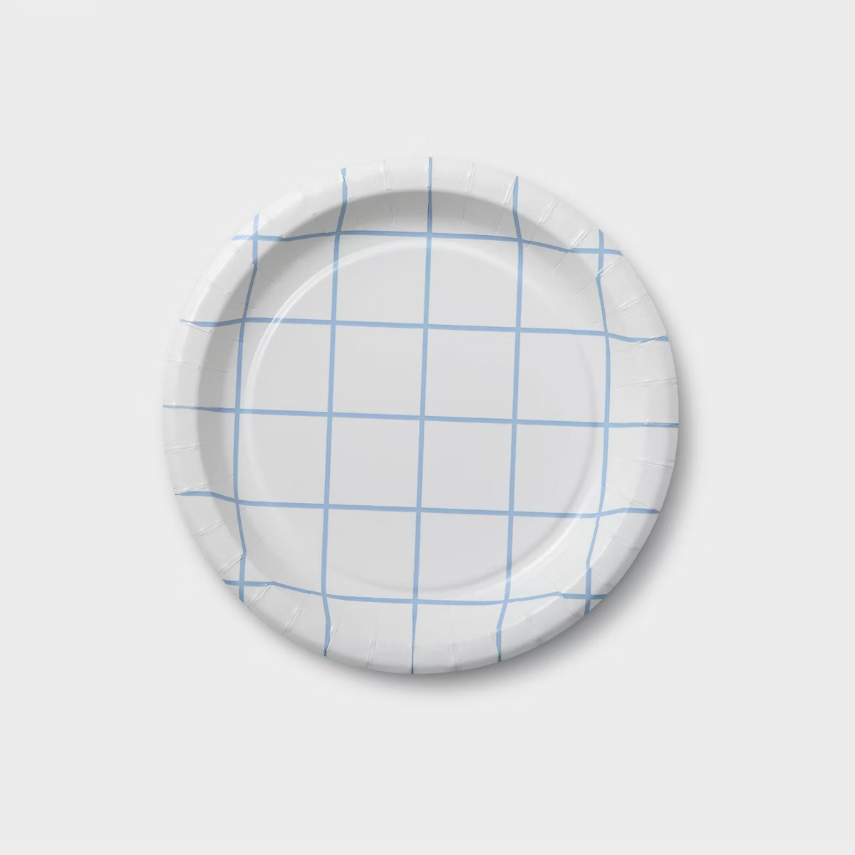 8ct Blue Grid Snack Plates | Target
