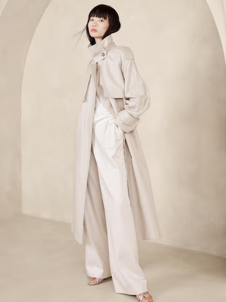 Sabbia Oversized Italian Twill Trench Coat | Banana Republic (US)