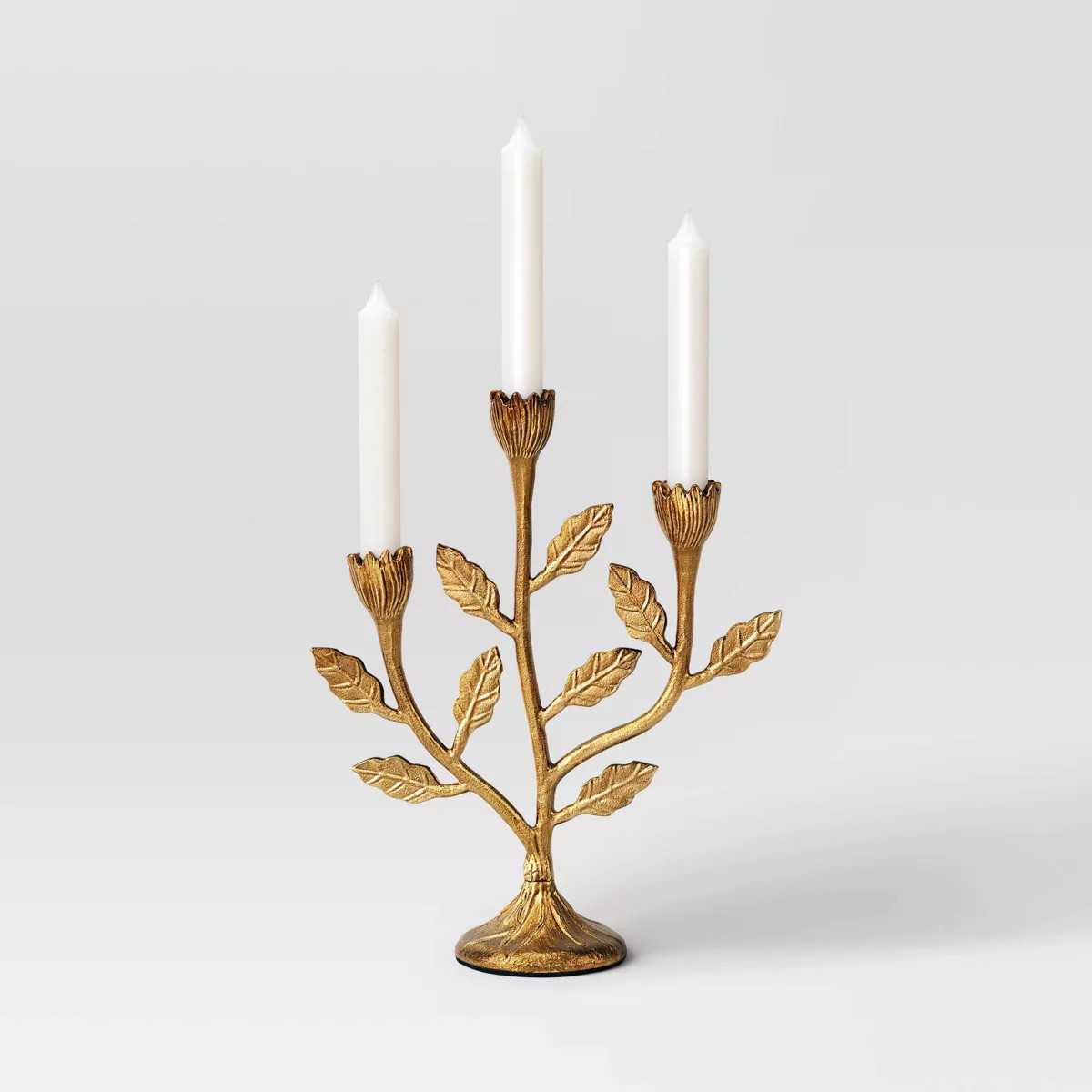 Gold Metal Botanical Candelabra - Threshold™ | Target