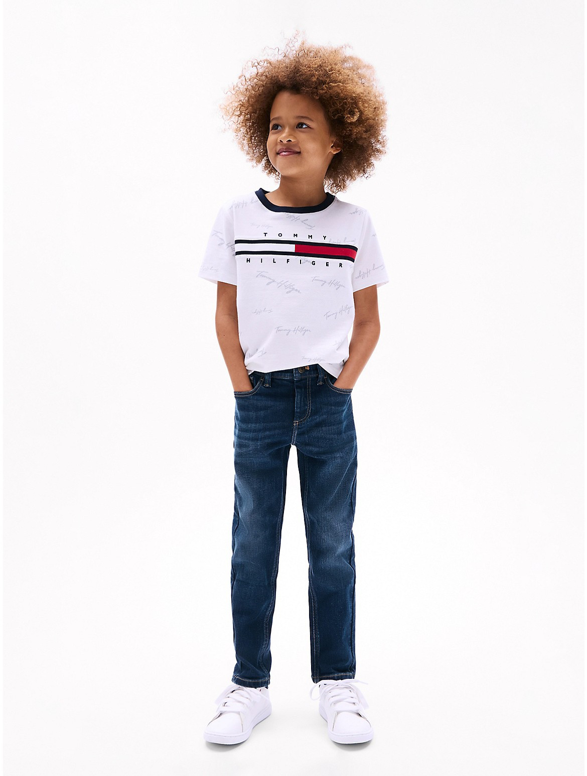 Tommy Hilfiger Boys' Kids' Slim Fit Stretch Jean - Dark Wash - 10 | Tommy Hilfiger (US)