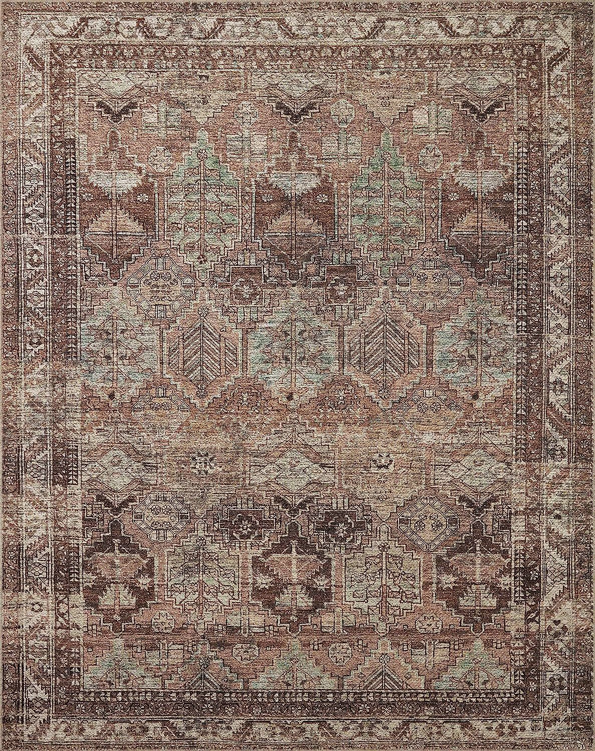 Amber Lewis x Loloi Billie Collection BIL-03 Clay / Sage 6' x 9' Area Rug | Amazon (US)