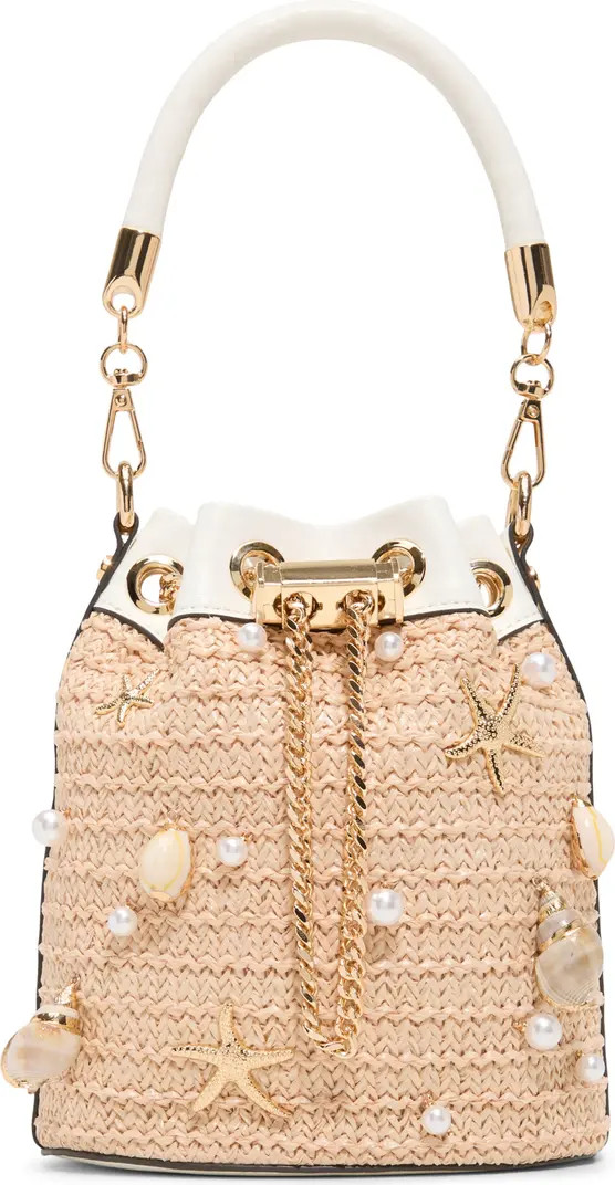 ALDO Sirenax Woven Raffia Bucket Bag | Nordstrom | Nordstrom
