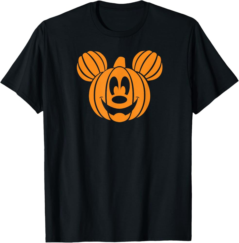 Disney - Mickey Mouse Halloween Pumpkin Head T-Shirt | Amazon (US)