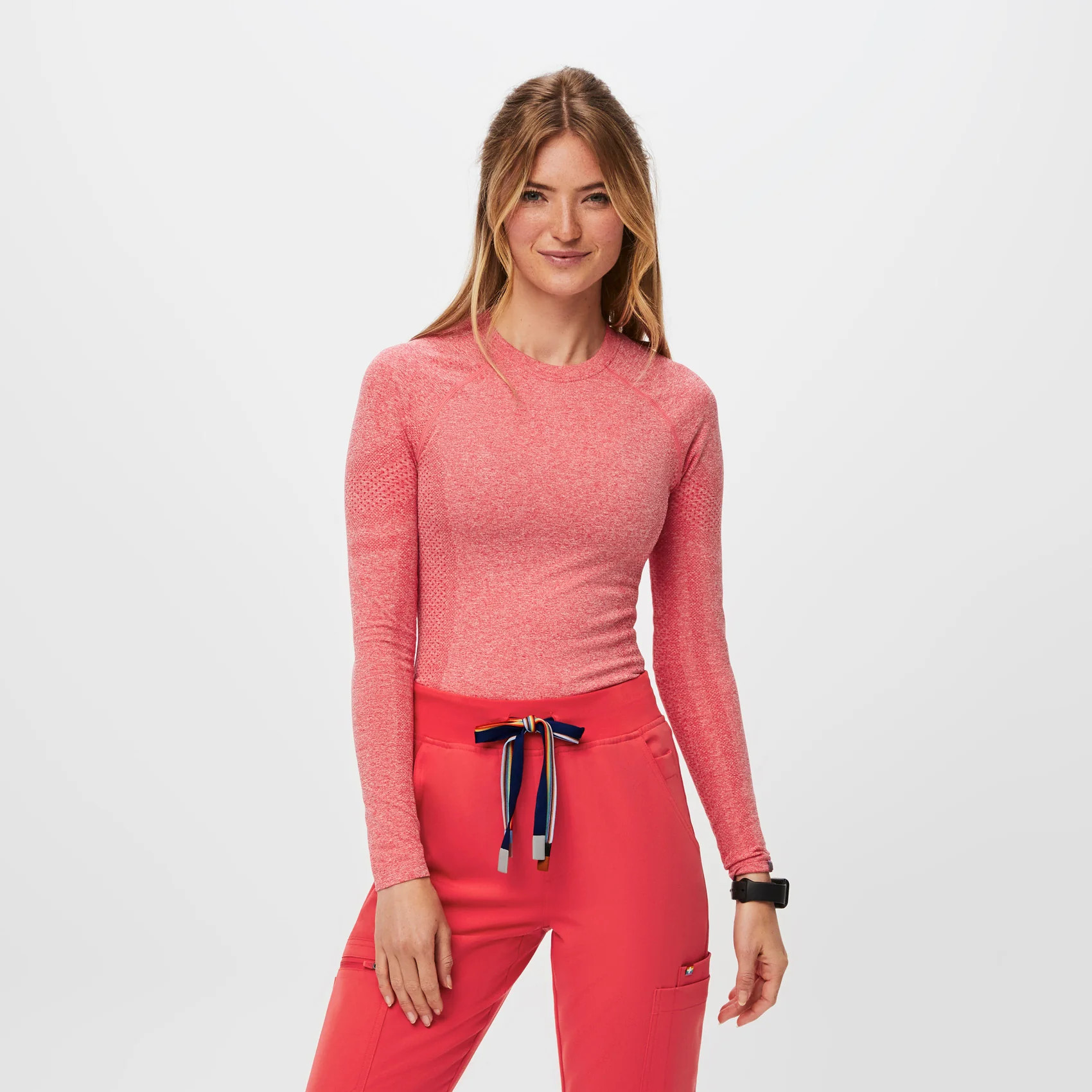 Women’s Pride Salta Seamless Longsleeve Underscrub - Heather Hibiscus · FIGS | FIGS