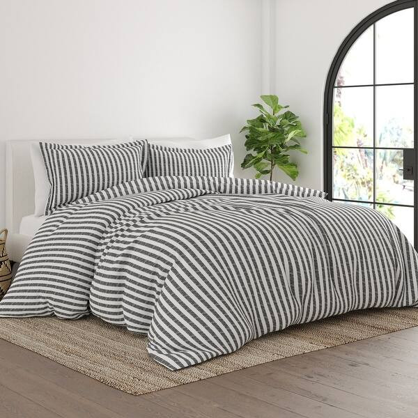 Soft Essentials Rugged Stripes Ultra Soft Oversized 3-piece Duvet Cover Set | Bed Bath & Beyond