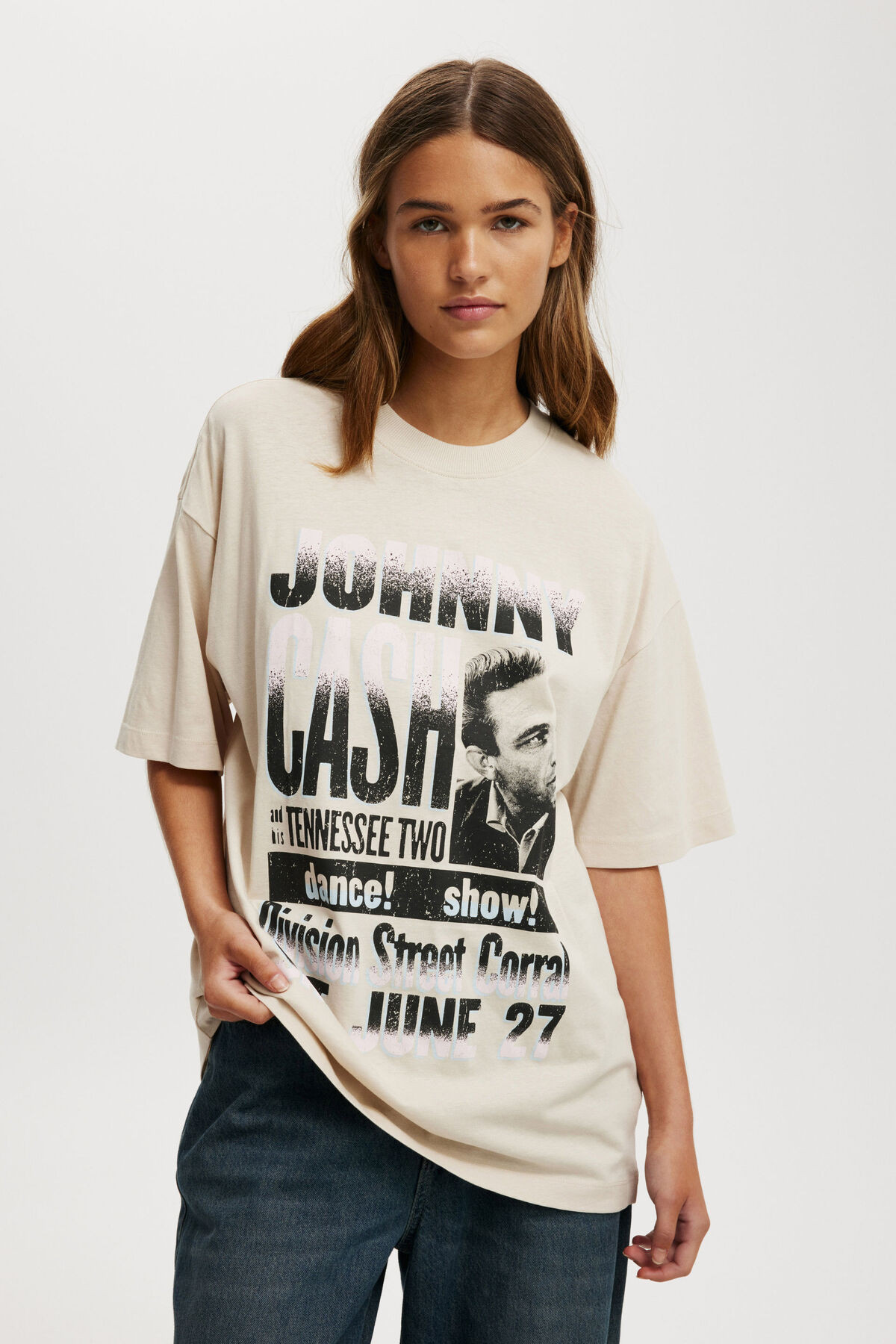 Johnny Cash Music Boxy Graphic Tee | Cotton On (US)