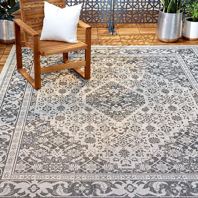 Home Dynamix Nicole Miller Patio Country Dahlia Indoor/Outdoor 5419-456 Area Rug 7'9"x10'2", Trad... | Amazon (US)