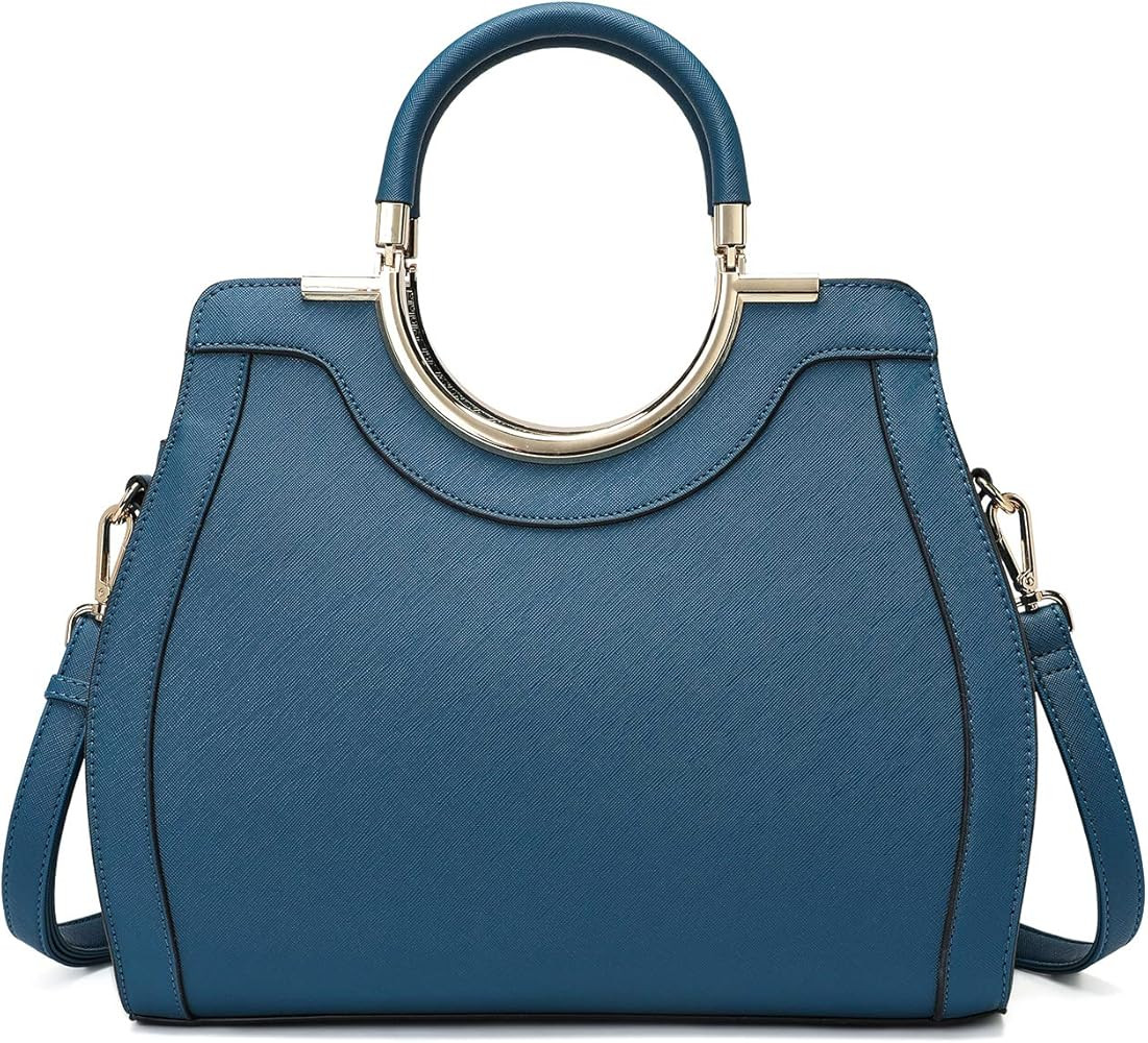 LJOSEIND Women’s Handbags Designer Purses Satchel Totes Structured Shoulder Bags | Amazon (US)