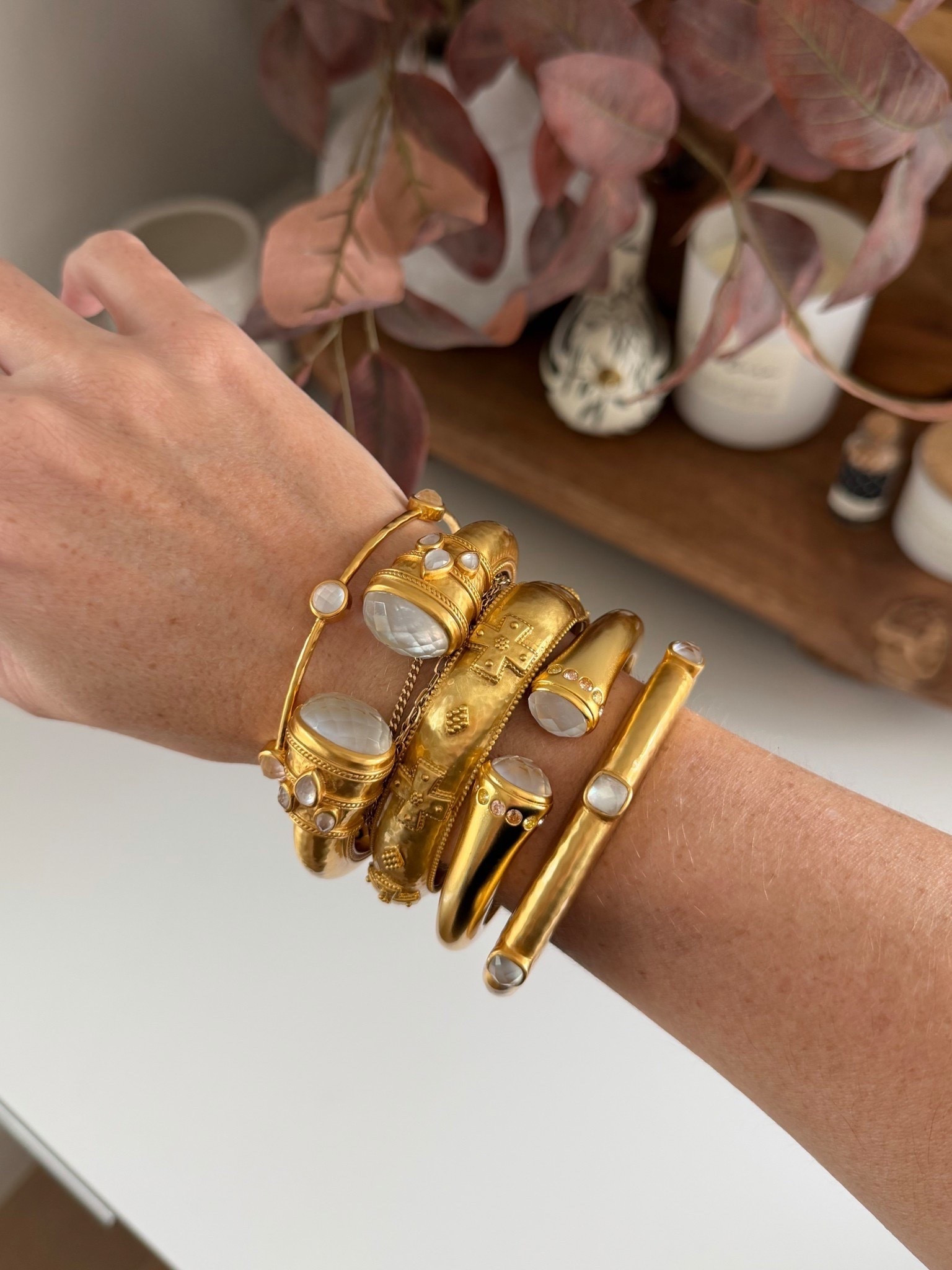 Just got the most stunning bracelet stack from Julie Vos! These would make such beautiful Valentine’s Day gifts!
