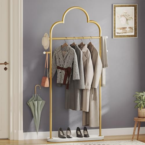 YATINEY Coat Rack Freestanding, Heavy Duty Clothes Rack with 8 Hooks, Metal Coat Hanger Stand wit... | Amazon (US)