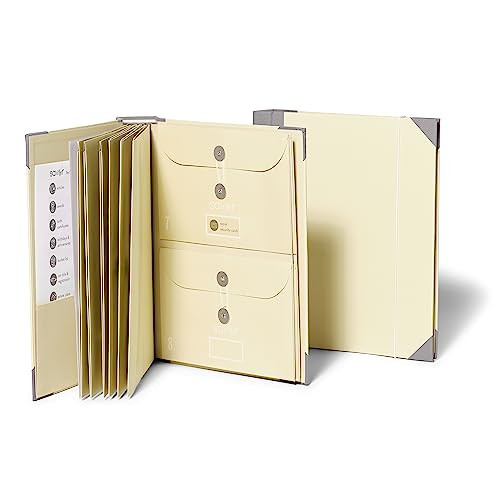 Savor | 2025 Edition The Folio™ Document Organizer | Custom Dyed Cloth-Bound Expanding File for Important Papers, Passports, Birth Certificates & More | Ideal for Home Organization & Graduation Gift | Amazon (US)