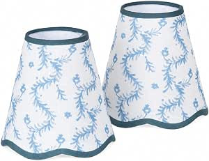 Clip on Lampshades Set of 2,Blue White Floral Small Lamp Shades for Candelabra Bulbs,3" Top x 6" ... | Amazon (US)