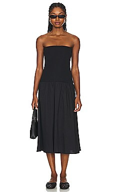 WeWoreWhat Ribbed Midi Dress in Black from Revolve.com | Revolve Clothing (Global)