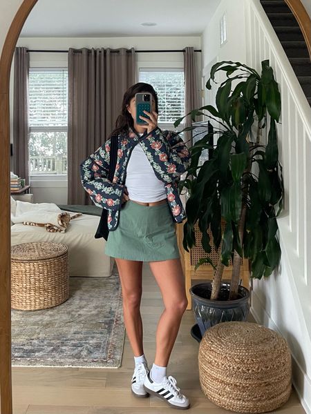 euro trip outfit roundup 💛
• jacket, xs
• skirt is princess polly, exact color is sold out, wearing 0
• adidas linked, I sized down one size 

#LTKfindsunder100 #LTKSeasonal #LTKtravel