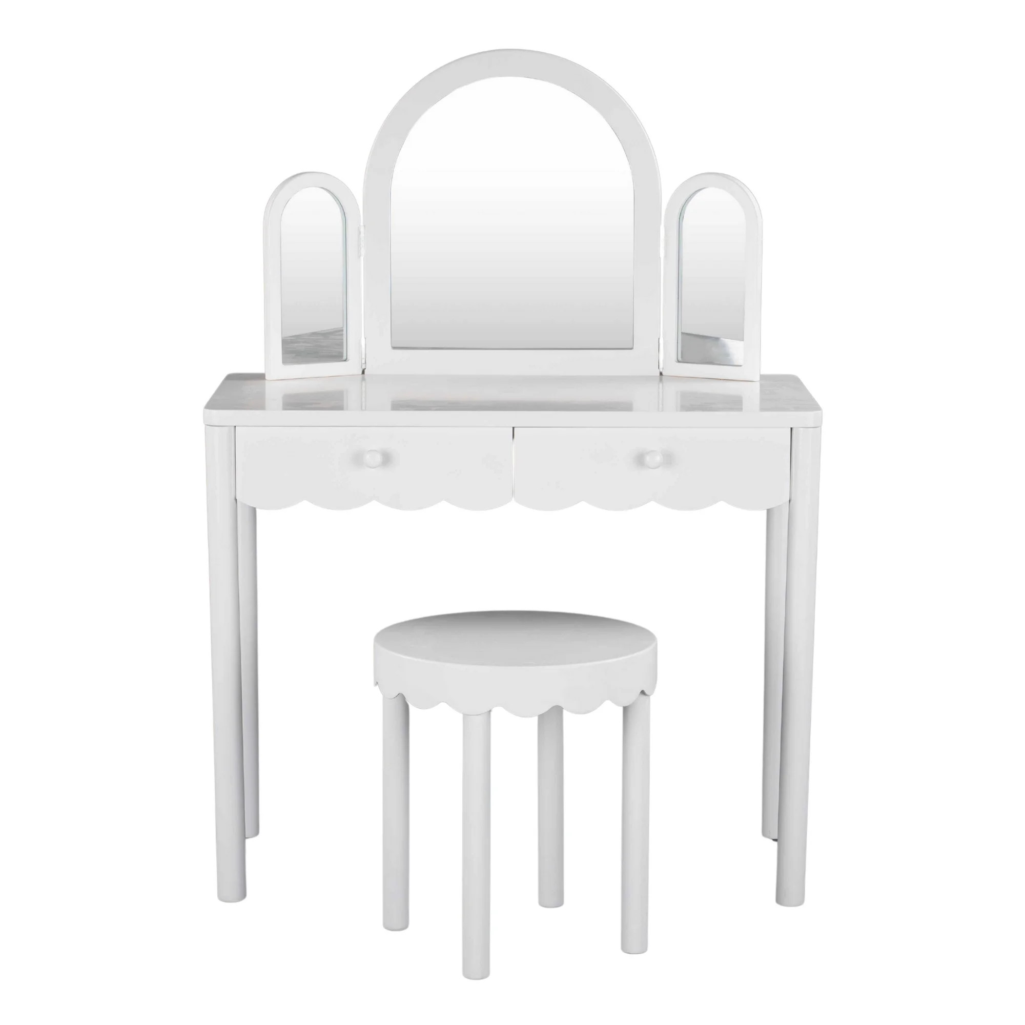 Mainstays Kids Scallop Vanity and Stool Set | Walmart (US)