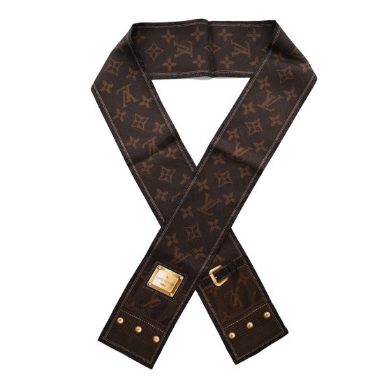 LOUIS VUITTON Silk Monogram New Denim Bandeau Ebene | FASHIONPHILE (US)