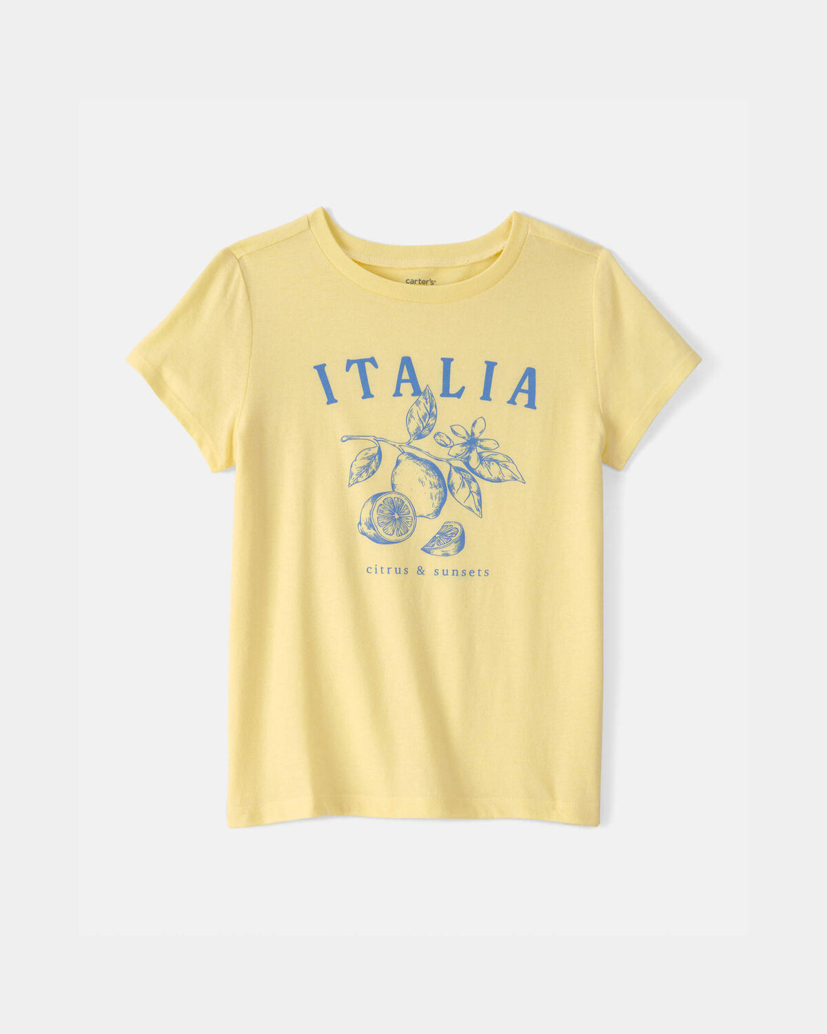 Girls Italia Lemon Graphic Tee - Yellow | Carter's | Carter's Inc
