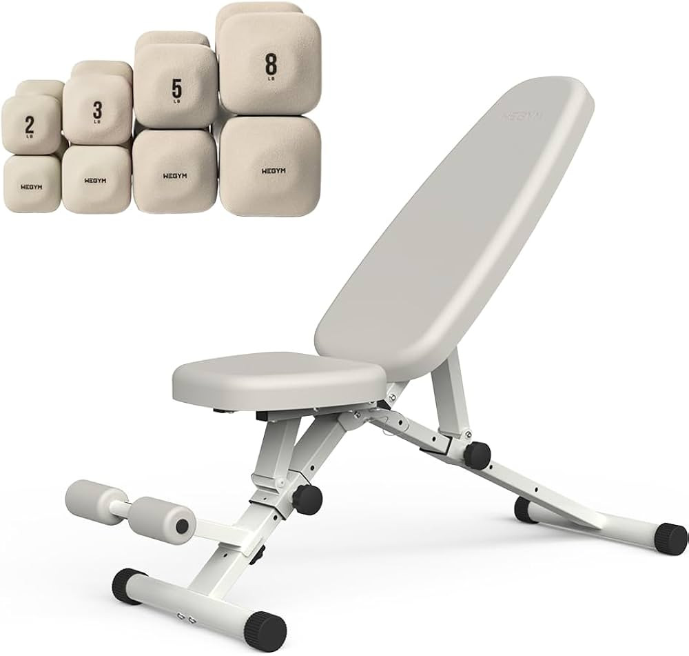 Fitness Bench (Sandstone) + Dumbbell (Sandstone 2+3+5+8L) | Amazon (US)