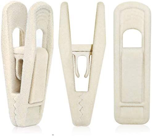 TOFIIGREM Velvet Hanger Clips for Velvet Hangers - 20 PCS Beige Non-Slip Velvet Clip for Pants Suit  | Amazon (US)