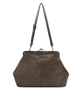 Serafina Extra-Large Leather Kisslock Bag | Macy's