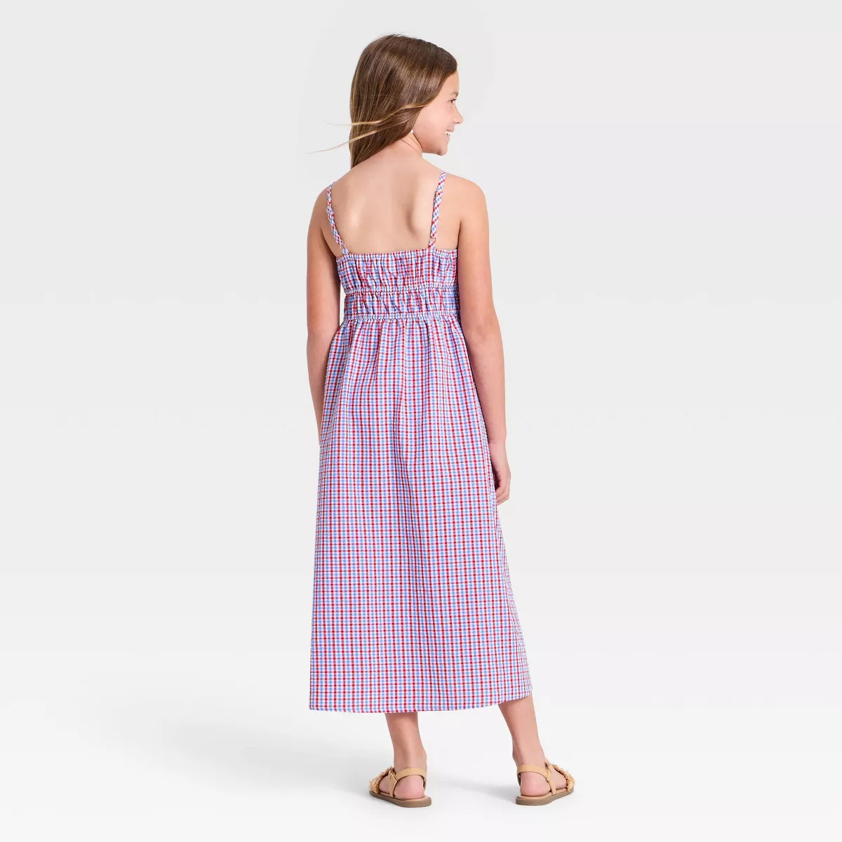 Girls' Gingham Woven Maxi Dress - Cat & Jack\u2122 M | Target