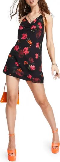 Floral Print Halter Neck Minidress | Nordstrom