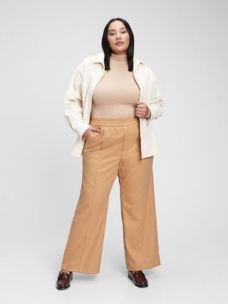 High Rise Recycled Pleated Wide-Leg Pants | Gap (US)