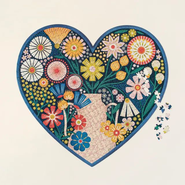 Heart Bouquet Puzzle | UncommonGoods