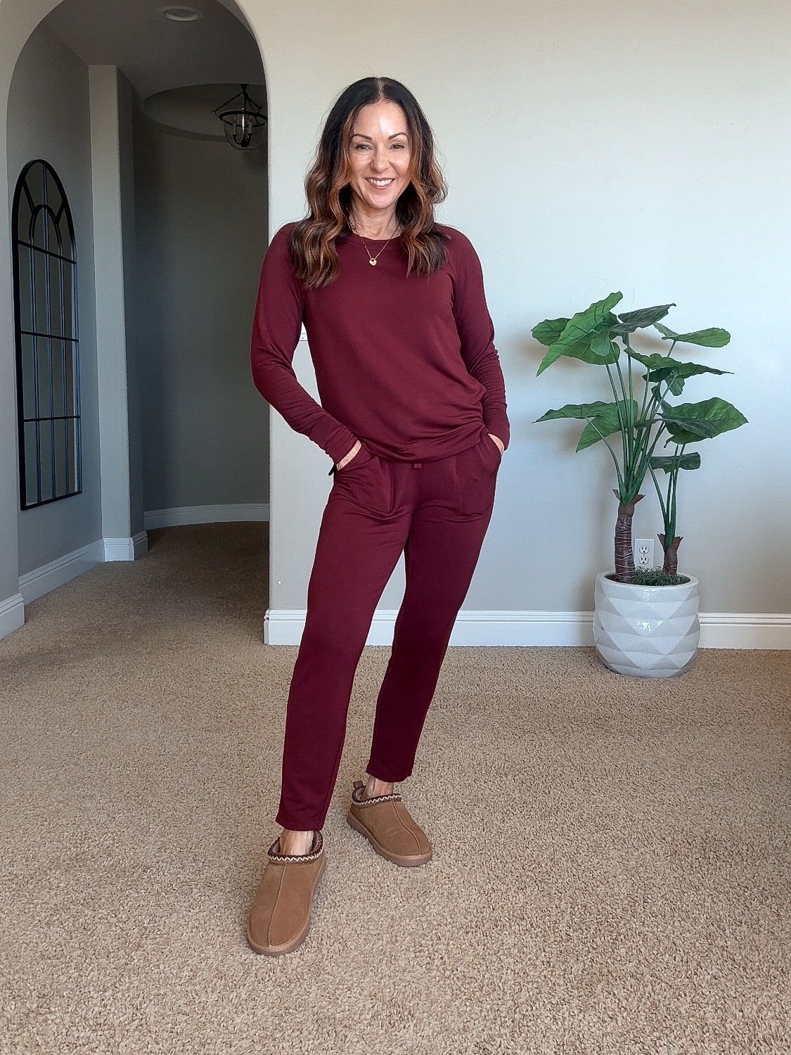 Super comfy fall and winter loungewear separates. Comes in was petite regular and tall.
For reference, I’m 5’1” 109 LBS wearing a size. Extra small petite in both the long sleeve pullover and bottoms. This fabric is ultra comfy! It feels dreamy! 
These would make a great gift idea for your mom, sister, friend   

#LTKOver40 #LTKPetite #LTKFindsUnder50