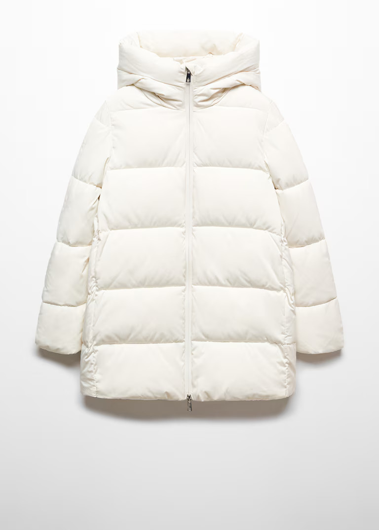 Hood quilted coat - Women | MANGO United Kingdom | MANGO (UK)