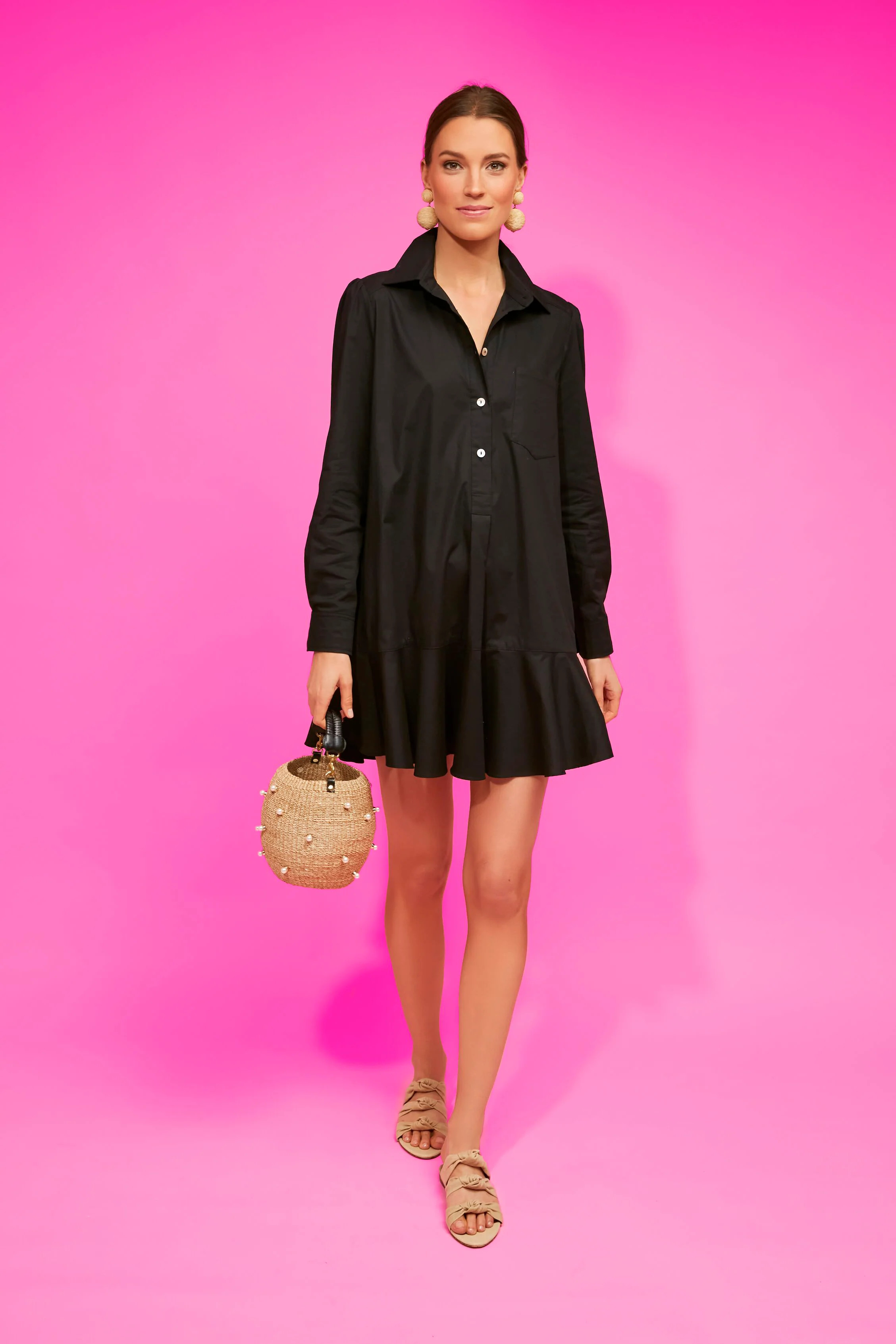 Black Callahan Shirt Dress | Tuckernuck (US)