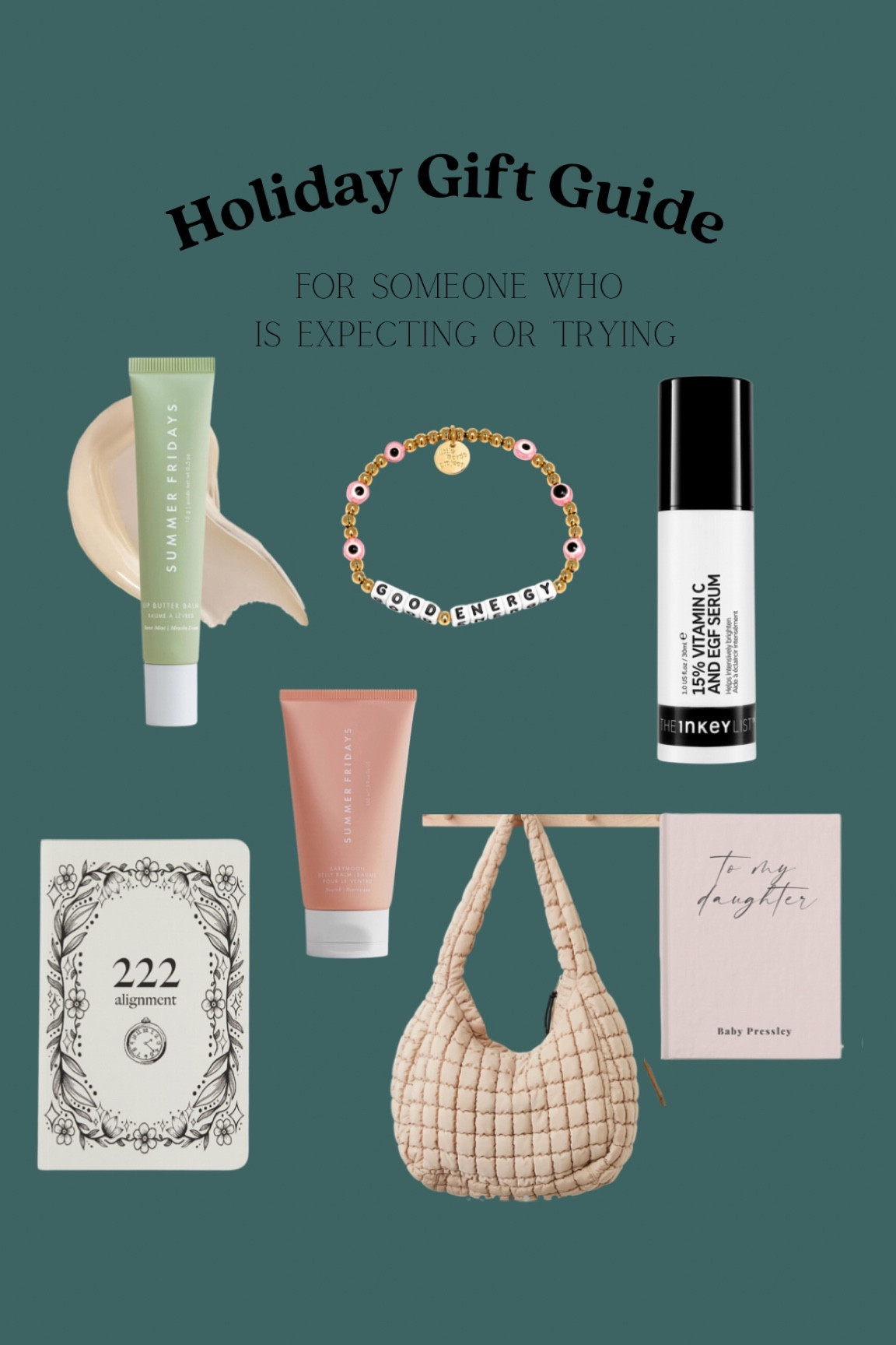 Something small to get that expecting mama or trying mama in your life for the holidays 

I love the little words project messages, they are so sincere. 

I’m also getting myself the “letters to my daughter” book

#LTKGiftGuide #LTKHoliday #LTKsalealert