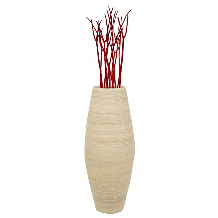 Uniquewise Bamboo Floor Vase Cylinder, For Dining Living Room Entryway Decoration | Target