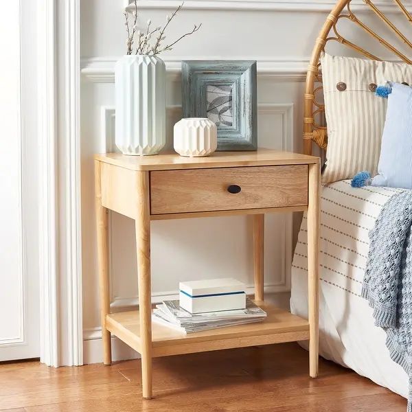 SAFAVIEH Boden 1-Drawer Nightstand - Natural | Bed Bath & Beyond