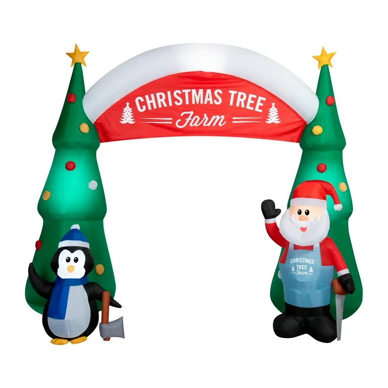 11.5 ft Tree Farm Archway Christmas Airblown Yard Inflatable, Multicolor, by Holiday Time | Walmart (US)
