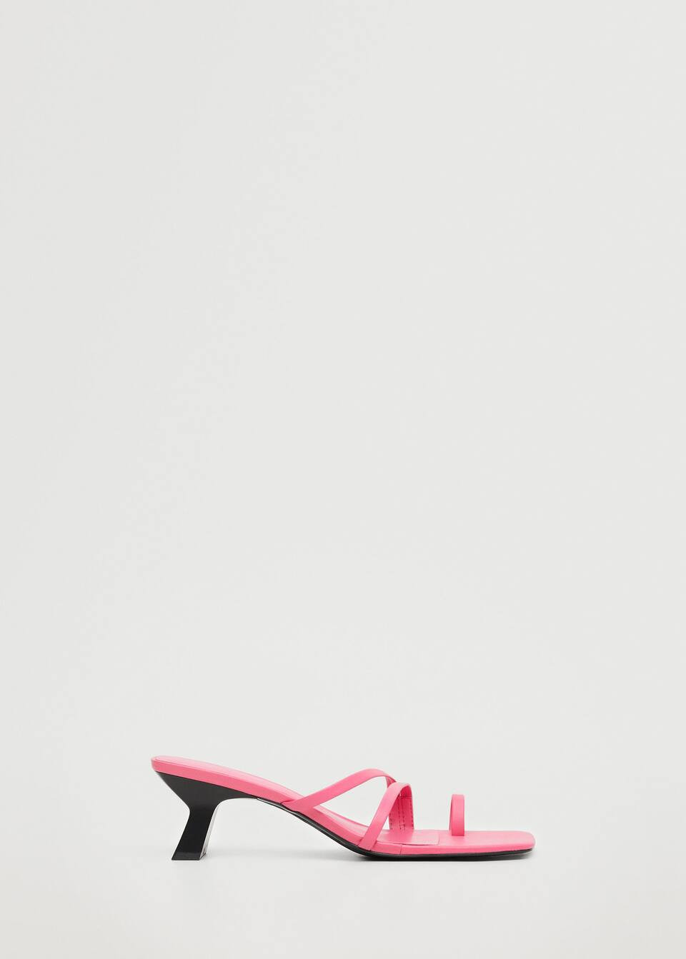 Lederriemensandale mit Absatz | MANGO (DE)