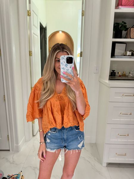 help me decide to keep or return! I love how easy this top is to throw on with denim shorts or jeans for a cute, casual summer look. it also comes in white, which is so cute! (wearing size XS) 

free people, summer top, eyelet top, denim shorts, summer outfit, casual outfit 

#LTKSeasonal #LTKstyletip