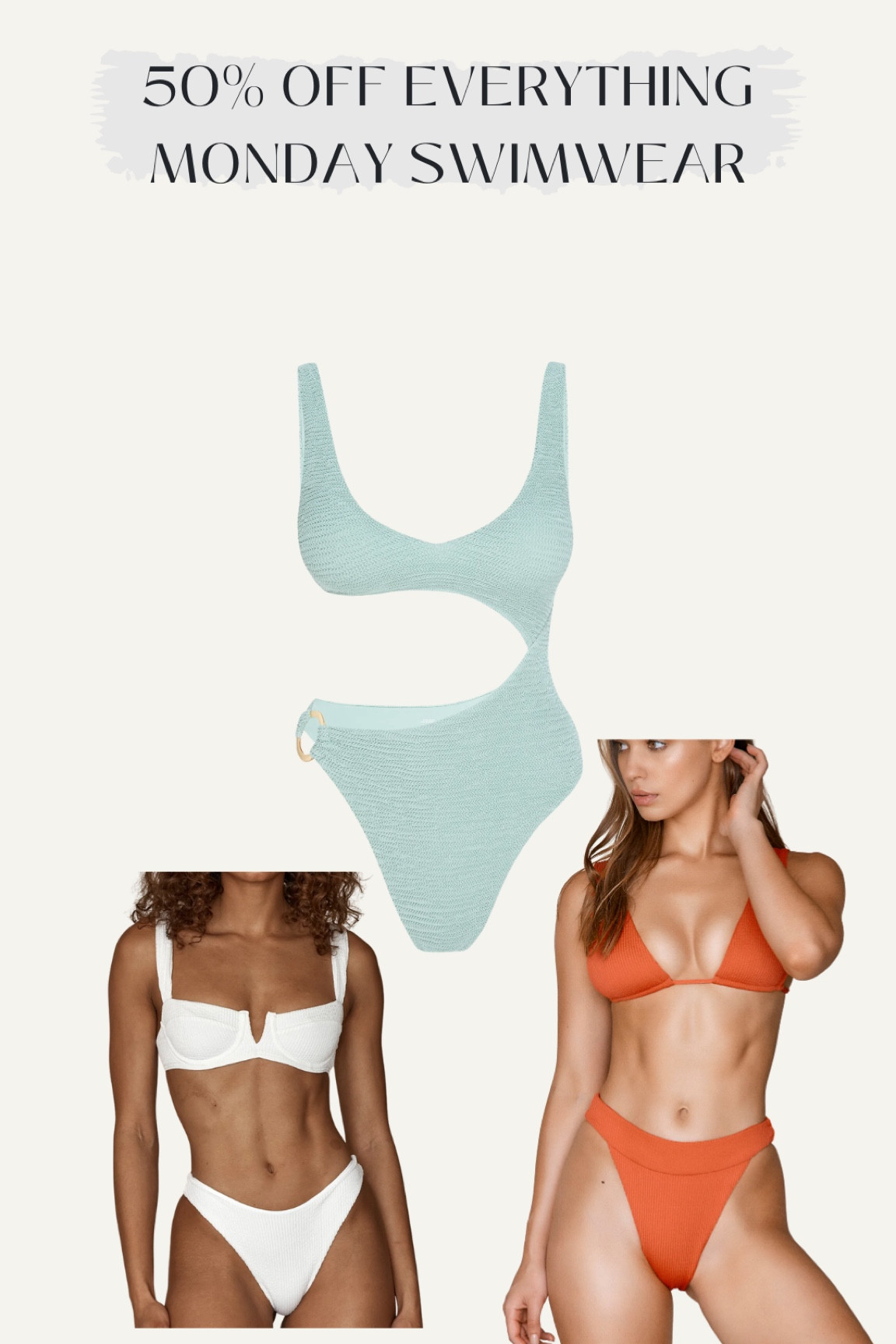 My absolute favorite swimsuits are 50% off today which never happens! #mondayswim #cybermonday

#LTKswim #LTKCyberweek #LTKunder50