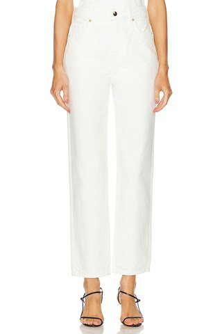 L'Academie by Marianna Elodie High Rise Crop in Ecru from Revolve.com | Revolve Clothing (Global)