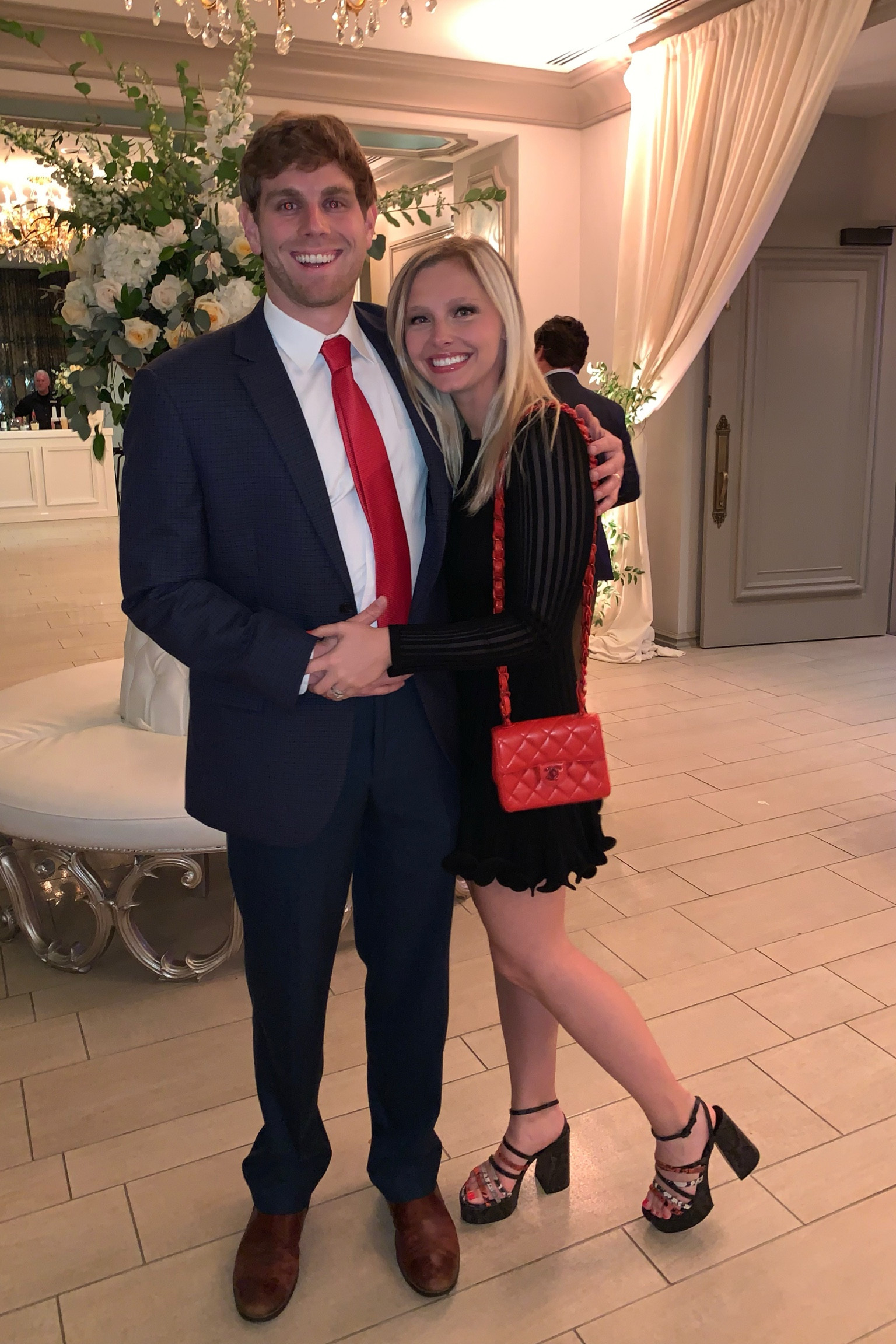 Wedding night fun!! Loved these shoes so much and they were actually SUPER COMFORTABLE!! Unfortunately, mine are Vic Matie and are sold out, but I’ve linked some other options at multiple price points!! The dress is currently on sale and also comes in white! Would be perfect for a future bride! Plus, it is so so comfortable!

Shoe crush, pumps, strappy heels, wedding guest, wedding dress! Little black dress, LBD, purse, Chanel purse, red purse, fun shoes, fun heels, ruffle dress 

#LTKshoecrush #LTKsalealert #LTKwedding