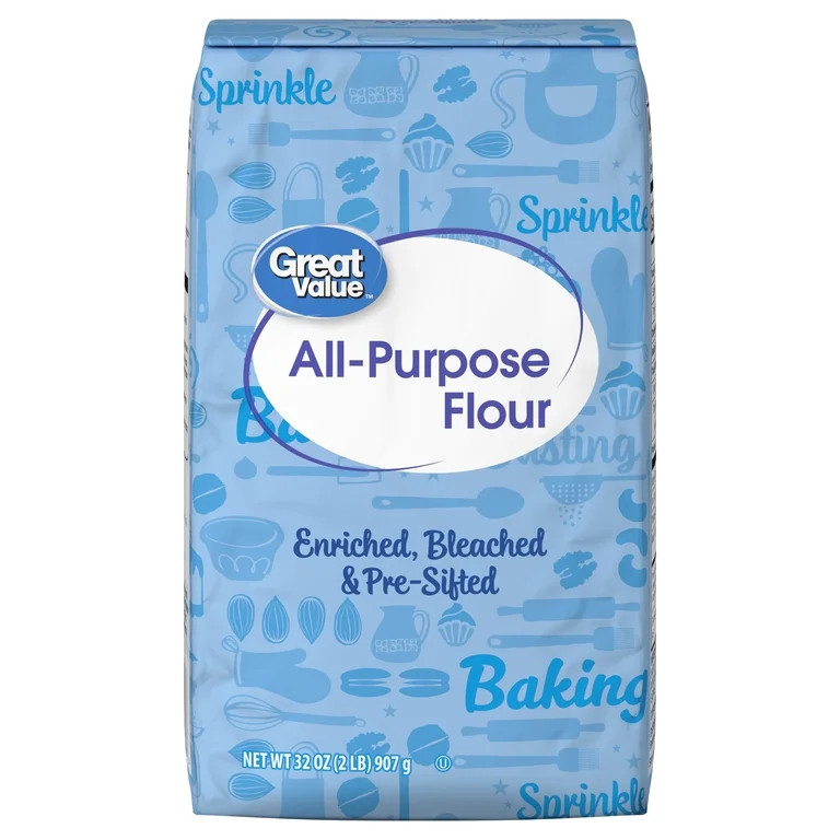 Great Value All-Purpose Enriched Bleached Flour, 2 lb Bag | Walmart (US)