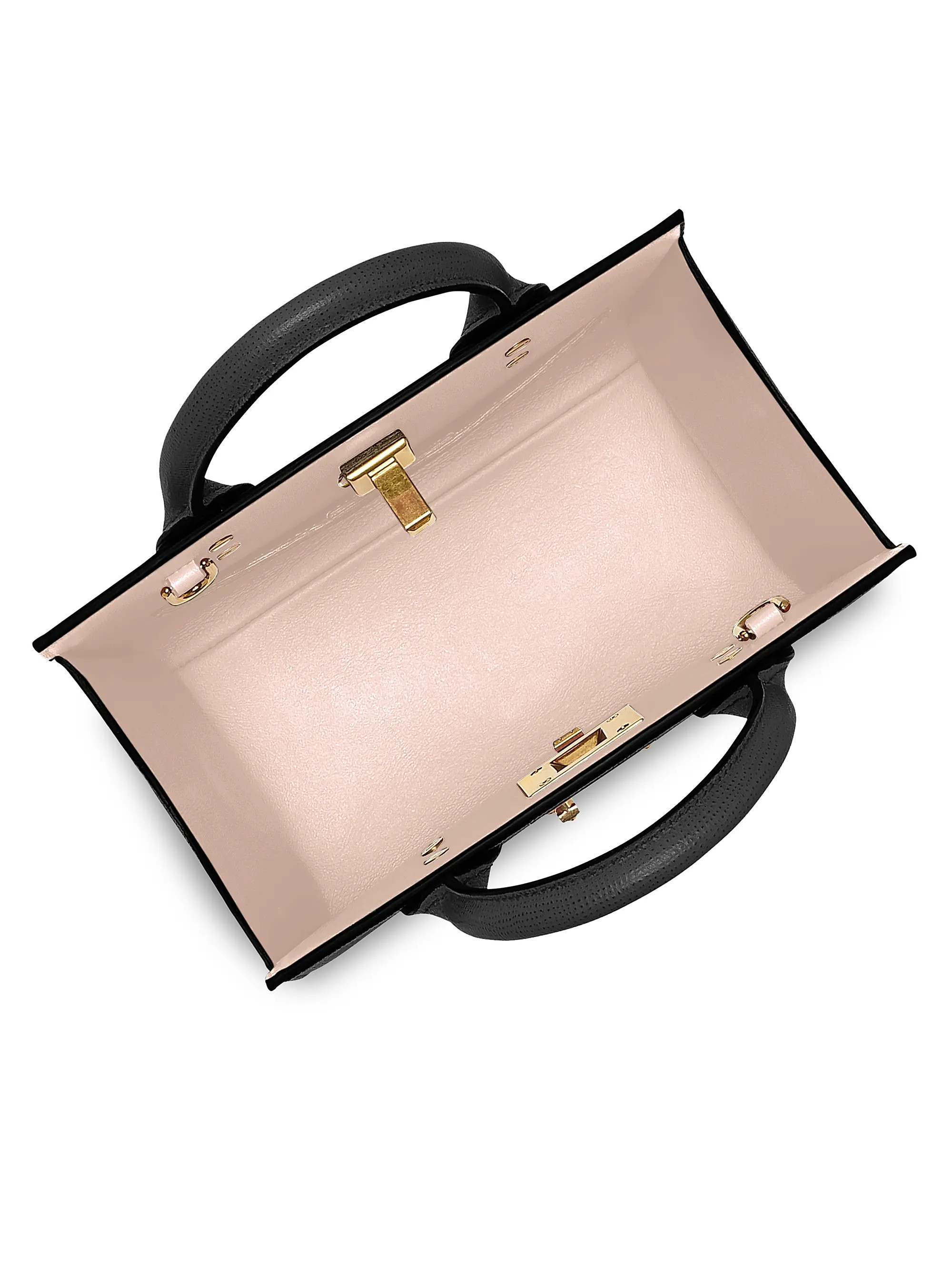Shop FERRAGAMO Studio Box Mini Leather Top-Handle Bag | Saks Fifth Avenue | Saks Fifth Avenue